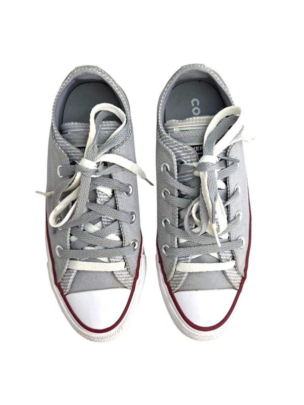 Converse Womens Gray All Star Low Top Sneakers Size 6
